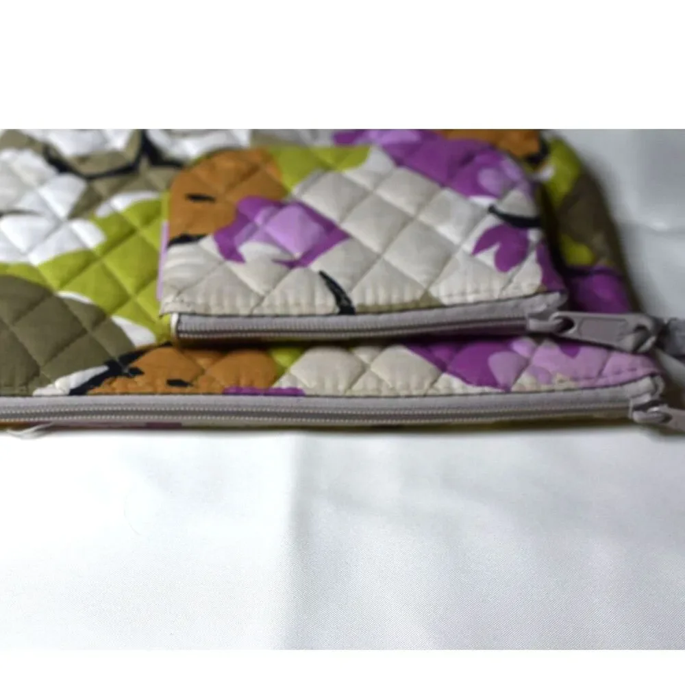 Vera Bradley Retired Portobella Road 2 Makeup/Coin/ID/ Misc, Zip Trendy Mod Bags
